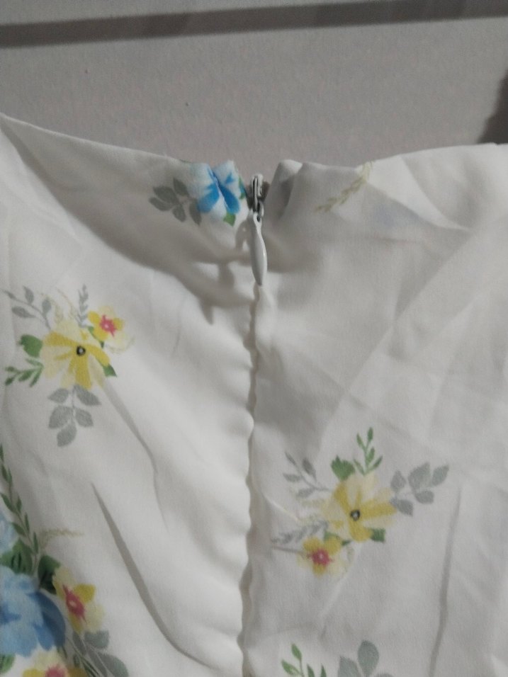 Pamuklu Bohem Çiçekli Uzun Elbise - Görsel 5