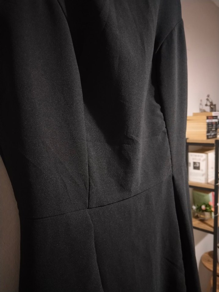 Siyah Kemerli Midi Kadın Elbise - Görsel 2