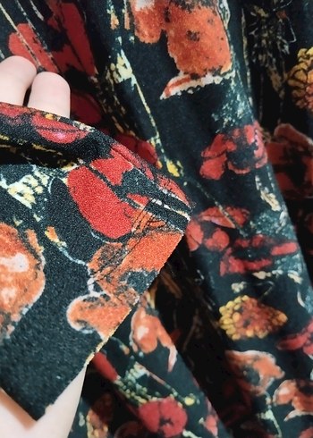 Bohem Uzun Kollu Desenli Kadın Triko Elbise - Görsel 4