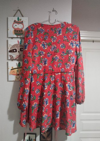 Renkli Desenli Bohem Midi Kadın Elbise - Görsel 9