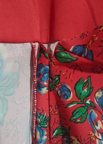 Renkli Desenli Bohem Midi Kadın Elbise - Görsel 5