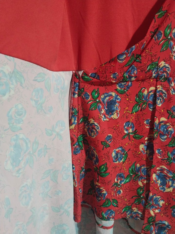 Renkli Desenli Bohem Midi Kadın Elbise - Görsel 4