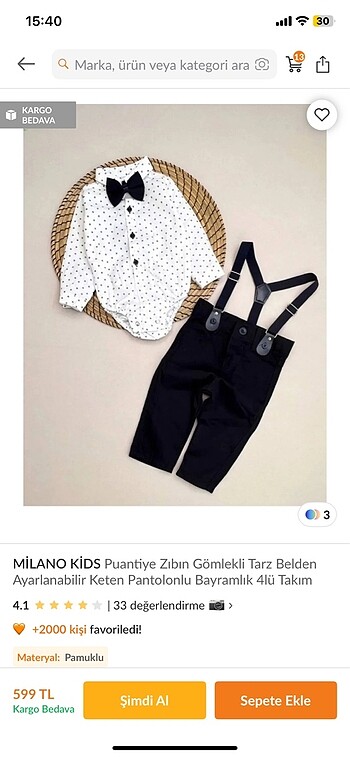 Diğer Bebek askılı papyonlu takım