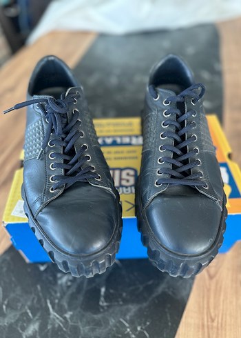 Diğer John Ricardo Siyah Deri Sneaker