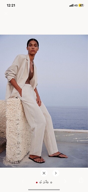 H&M keten karışım pantolon