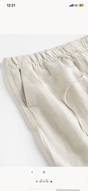 H&M keten karışım pantolon - Görsel 3