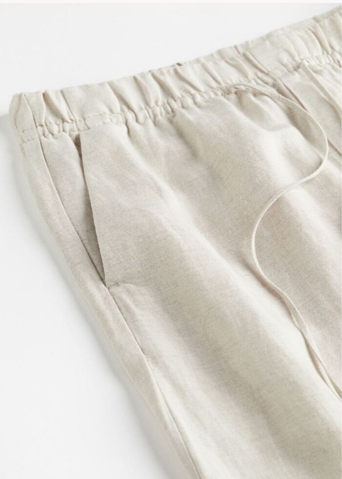H&M keten karışım pantolon - Görsel 3