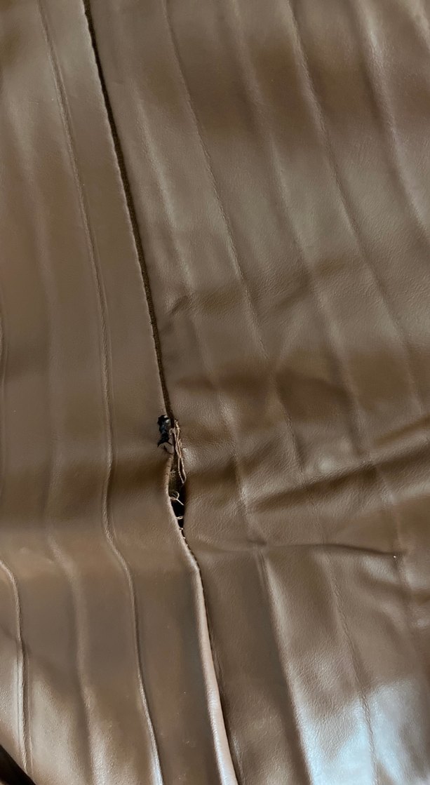 Kadın Kahverengi Deri Pileli Uzun Etek - Görsel 4