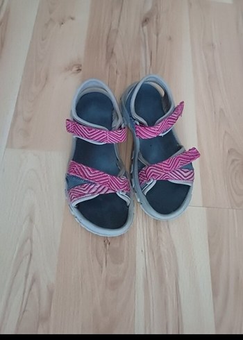 Kız Çocuk Pembe Cırt Cırtlı Bohem Sandalet