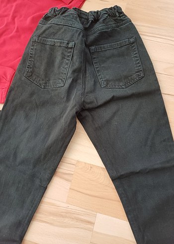 Kız Çocuk Denim Düğmeli Pantolon ve Uzun Kollu Tişört - Görsel 7