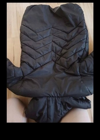 Kız cocuk Siyah Uzun Kollu Kış Montu - Görsel 2