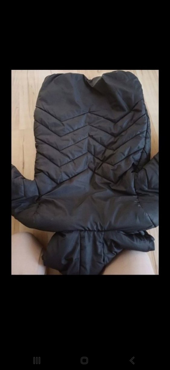 Kız cocuk Siyah Uzun Kollu Kış Montu - Görsel 2