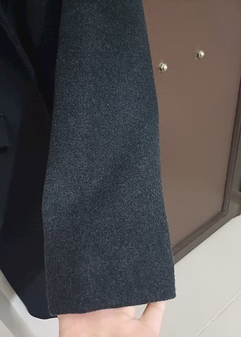 Antrasit Düğmeli Uzun Kase Kaban - Görsel 5