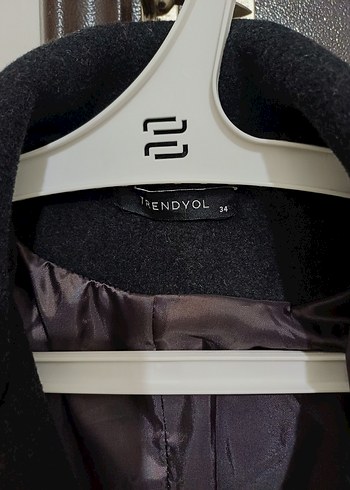 Antrasit Düğmeli Uzun Kase Kaban - Görsel 4