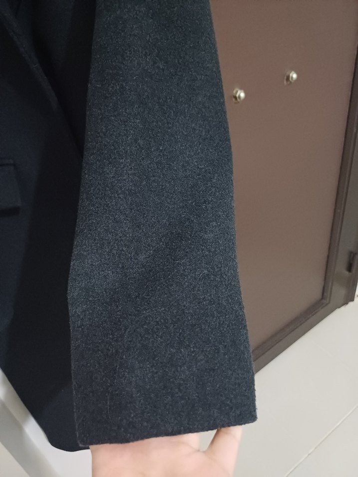 Antrasit Düğmeli Uzun Kase Kaban - Görsel 5