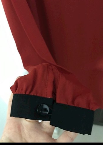 Kırmızı Uzun Kollu Salaş Tunik - Görsel 5