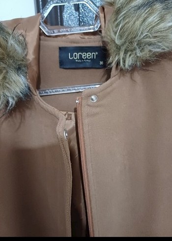 Kürk Detaylı Uzun Kadın Kaban - Görsel 6