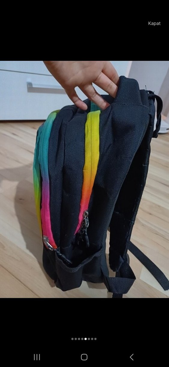 Çok Renkli Çocuk Okul Çantası - Görsel 5