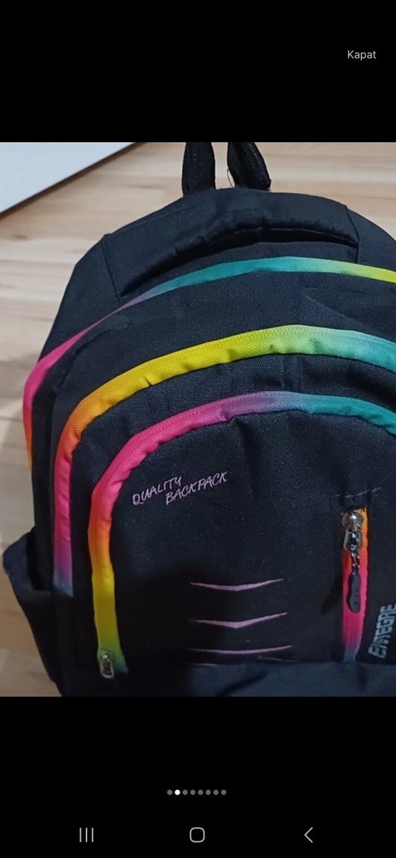 Çok Renkli Çocuk Okul Çantası - Görsel 2