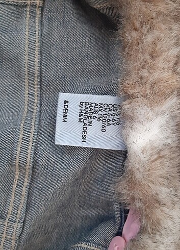 5 Yaş Beden mavi Renk 5_6 yas H&M kot ceket
