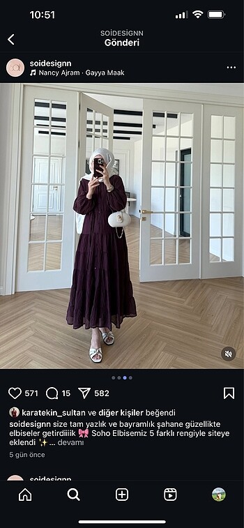 xl Beden Bordo tesettür elbise