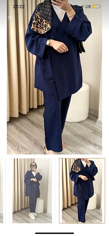 Yandan bağlamalı kimono takım