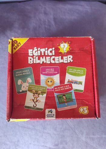 Eğitici Bilmeceler Kart Oyunu