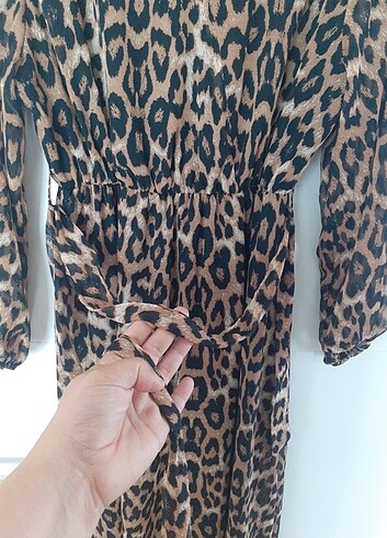 50 Beden Leopar elbise