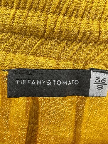 36 Beden sarı Renk Tiffany Tomato Düz Kesim %70 İndirimli.