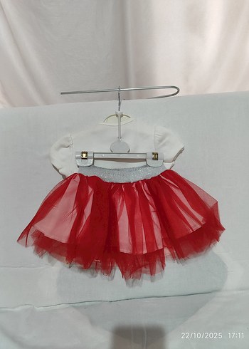 Kız Çocuk Kırmızı payet detaylı takım - Görsel 2