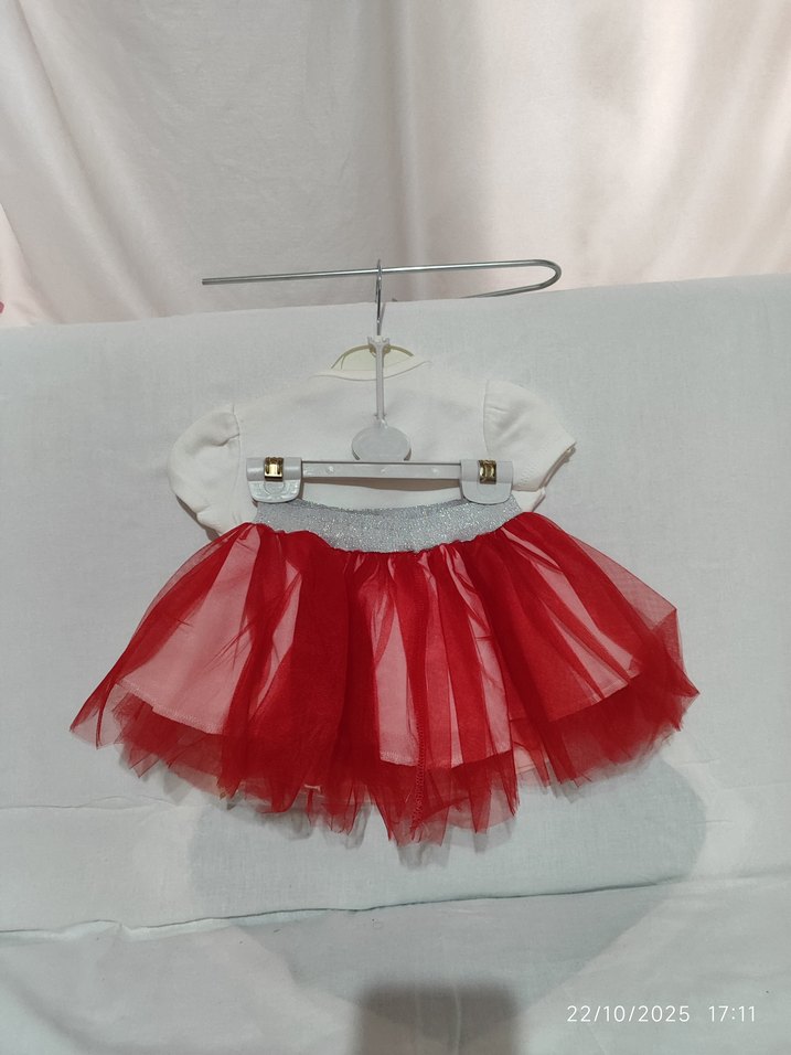 Kız Çocuk Kırmızı payet detaylı takım - Görsel 2