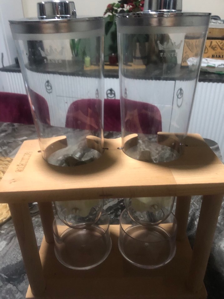 Ahşap Standlı Çift erzak çeşmesi - Görsel 4