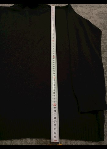 Erkek Siyah Boğazlı Örme Sweatshirt - Görsel 5