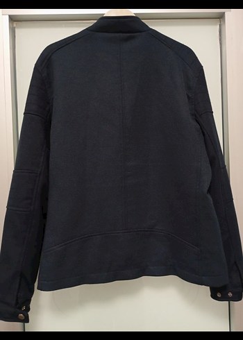 Erkek Lacivert Denim Biker Ceket - Görsel 3