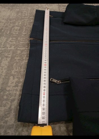 Erkek Lacivert Denim Biker Ceket - Görsel 6