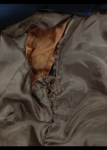 Erkek Lacivert Denim Biker Ceket - Görsel 8