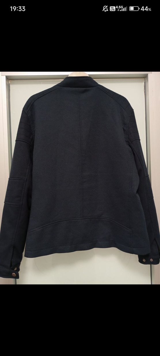 Erkek Lacivert Denim Biker Ceket - Görsel 3