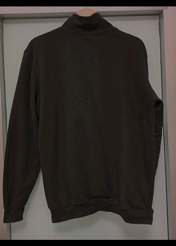 Erkek Siyah Yarım Fermuarlı Sweatshirt - Görsel 3