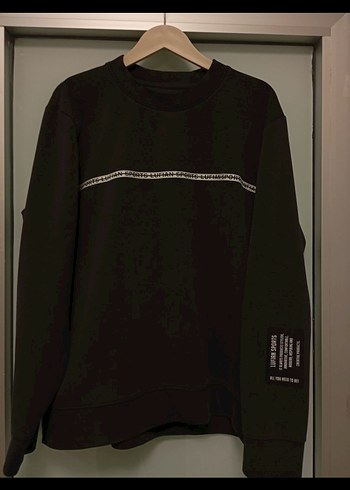 Erkek Bisiklet Yaka Baskılı Sweatshirt - Görsel 2