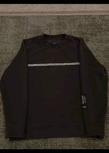 Erkek Bisiklet Yaka Baskılı Sweatshirt - Görsel 4