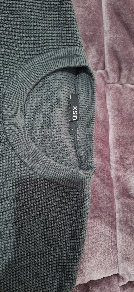 Gri Bisiklet Yaka Örgü Erkek Kazak - Görsel 3