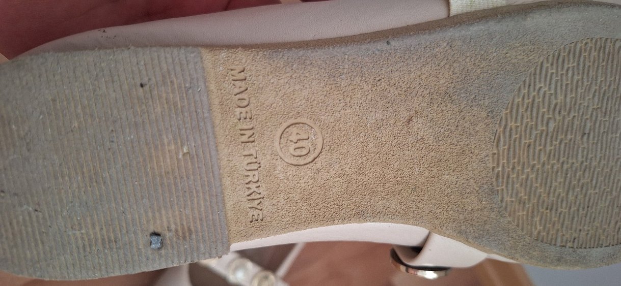 Bej Tokalı Kadın Dolgu Topuk Babet - Görsel 3