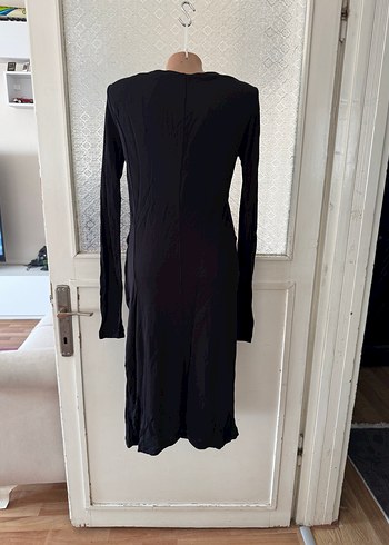 Siyah Uzun Kollu Elbise - Görsel 6