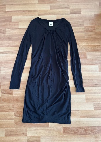 Siyah Uzun Kollu Elbise - Görsel 5