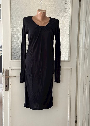 Siyah Uzun Kollu Elbise - Görsel 3