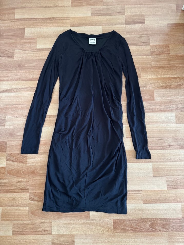 Siyah Uzun Kollu Elbise - Görsel 5