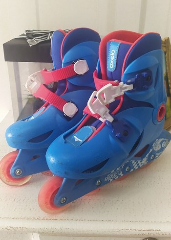 Mavi Çocuk Paten/Kaykay Dizlik Seti Velcro - Görsel 2