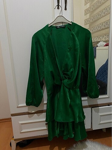Zara Yeşil mini elbise
