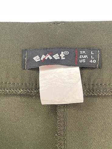 l Beden haki Renk PreLoved Kumaş Pantolon %70 İndirimli.
