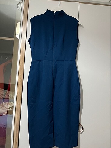 Lacivert elbise - Görsel 5